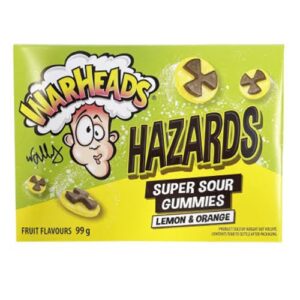 Warheads Hazards super sour gummies. Lemon & orange