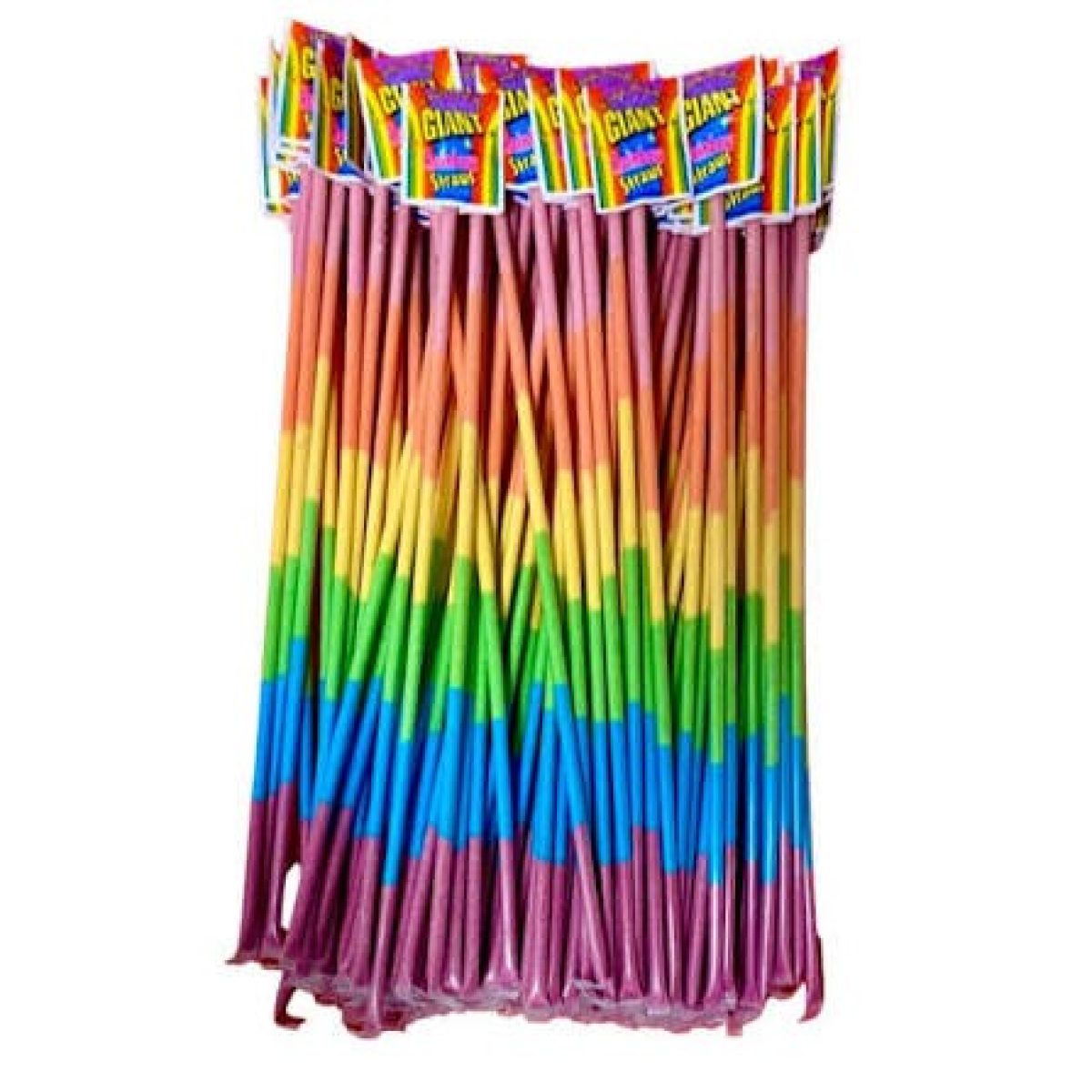 Giant rainbow straws