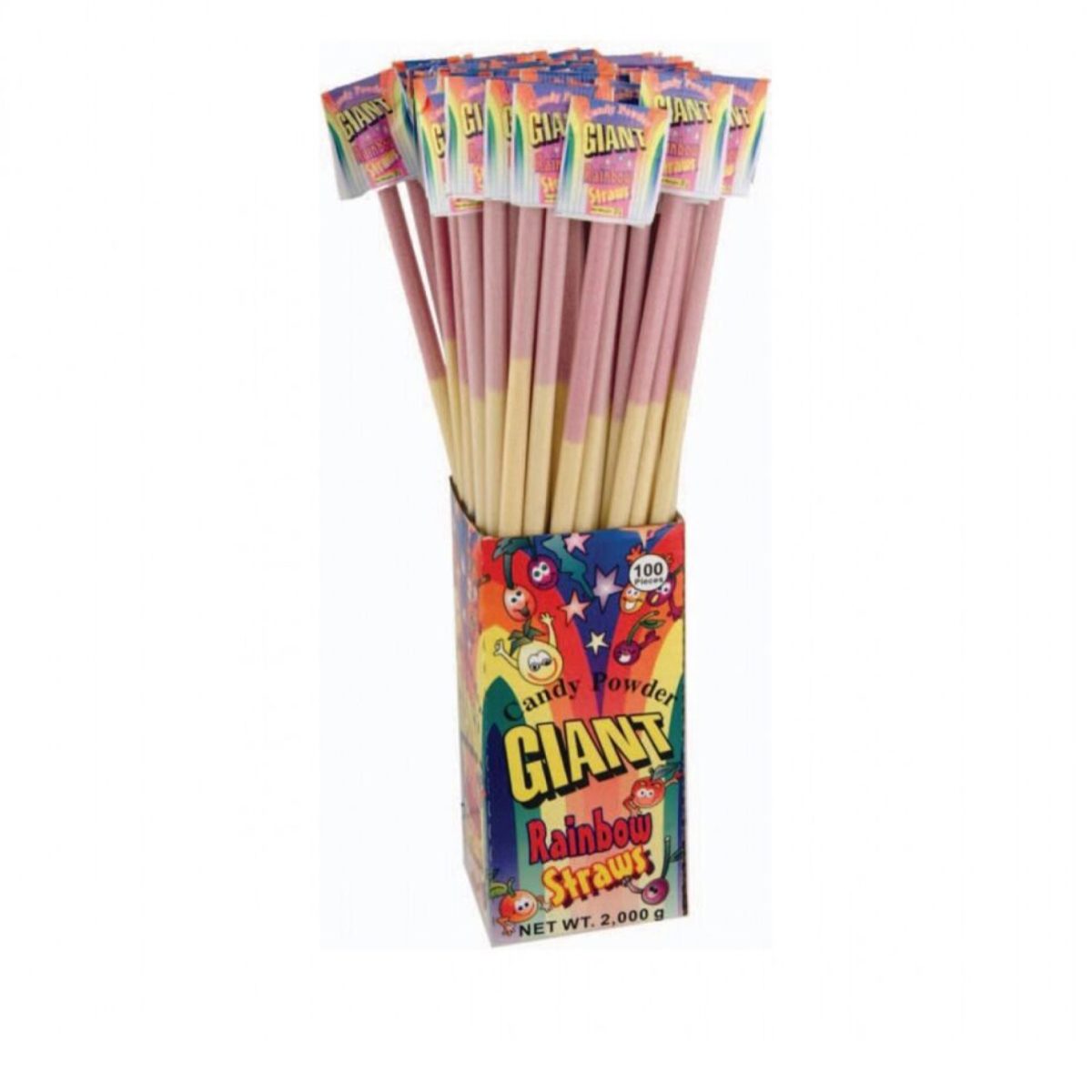 Giant Rainbow Sherbet Straws