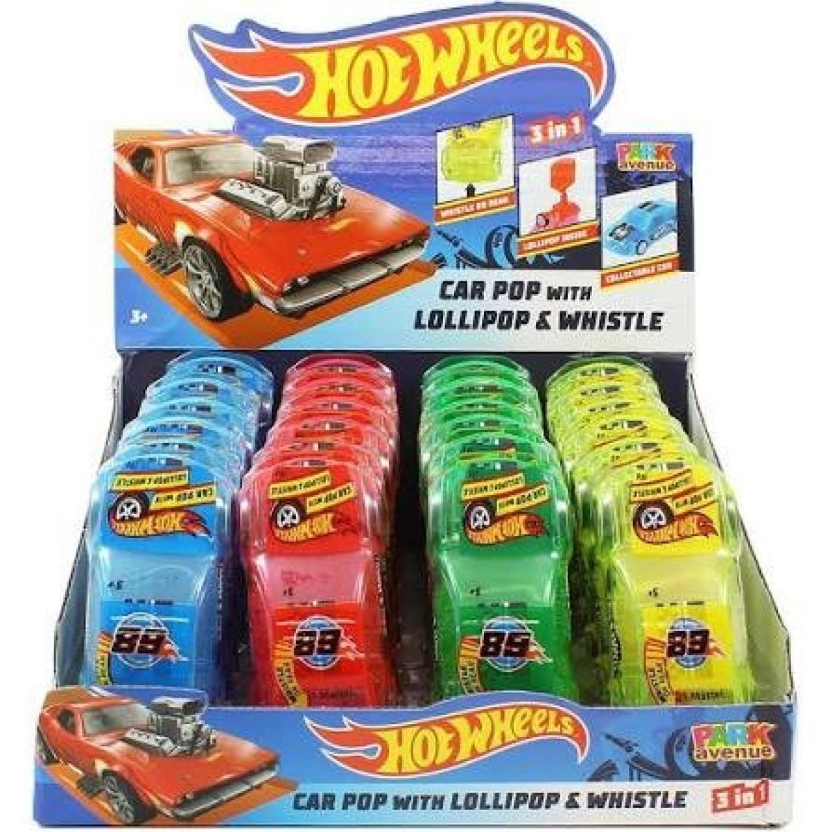 Hot Wheels Car Pop with Lollipop and Whistle